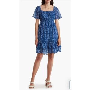 TASH AND SOPHIE Floral Tiered Chiffon Dress